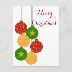 Cartão Postal De Festividades Placa de enfeites de natal