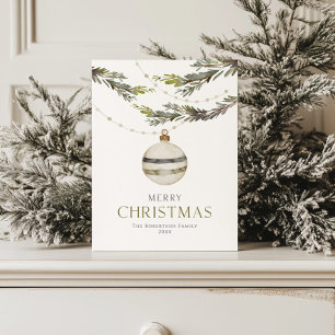Cartão Postal De Festividades Placa de Enfeites de natal Elegante