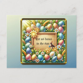Cartão Postal De Festividades Placa de páscoa personalizada imprimível