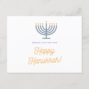 Cartão Postal De Festividades Placa Hanukkah Feliz - personalizável