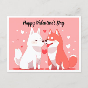 Cartão Postal De Festividades Placa Postada para cães Dias de os namorados
