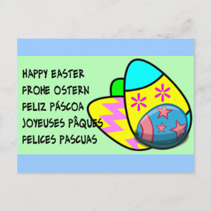 CARTÃO POSTAL DE FESTIVIDADES PLACAS DE PÁSCOA