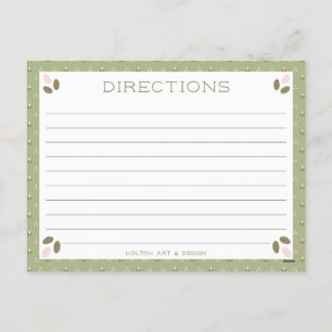 Cartão Postal De Festividades Placas de recebimento de padrão rosa e verde em vi