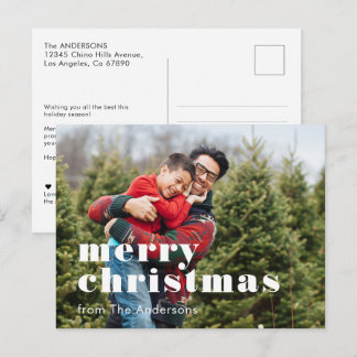 Cartão Postal De Festividades Plano de Fundo para Foto de Família Natal