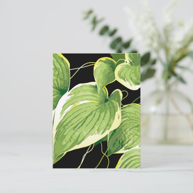 Cartão Postal De Festividades Planta Ficus 3 (Em pé/Frente)
