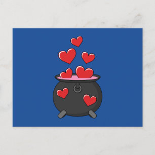 Cartão Postal De Festividades Poção do Amor Corações