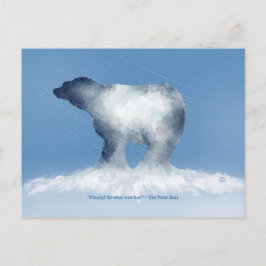 Cartão Postal De Festividades Polar Bear Sweater Weather Postcard