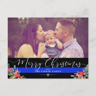 Cartão Postal De Festividades Polícia Felizes Festas Natal Foto Personalizada