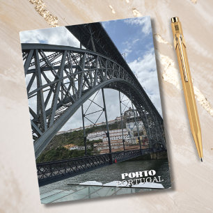 Cartão Postal De Festividades Ponte Bonita Porto Portugal Fotografia de Viagem