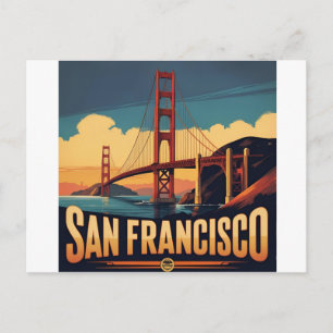 Cartão Postal De Festividades Ponte Golden Gate São Francisco