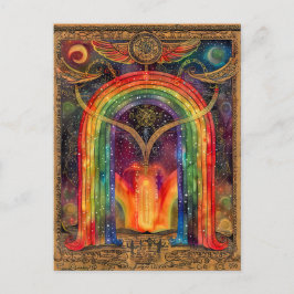 Cartão Postal De Festividades Ponte Norse Rainbow