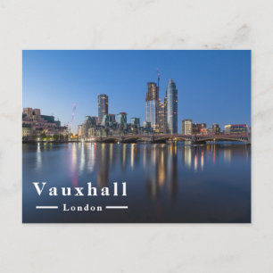 Cartão Postal De Festividades Ponte Vauxhall Londres Horizonte Crepúsculo