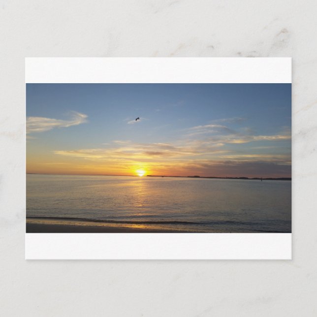 Cartão Postal De Festividades Por do sol na acção de graças (Frente)