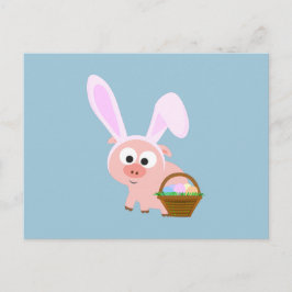 Cartão Postal De Festividades Porco de Páscoa