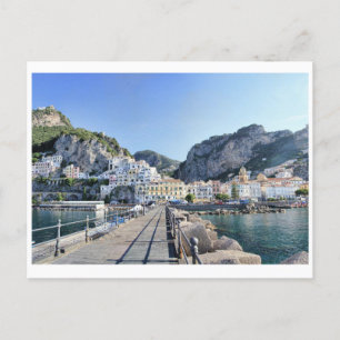 Cartão Postal De Festividades Porta costeira Amalfi