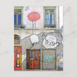 Cartão Postal De Festividades Porta de Arte da Rua Valparaiso Chile