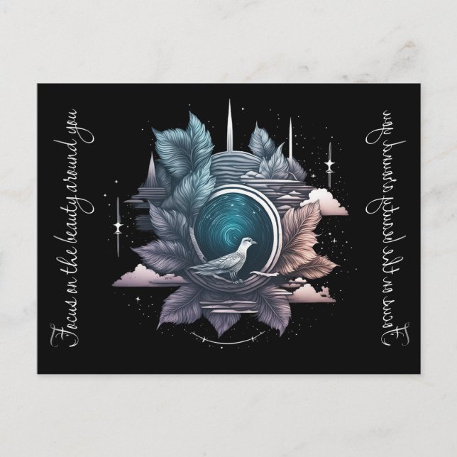 Cartão Postal De Festividades Portal Cósmico: Um Gateway Surreal para as Estrela (Frente)