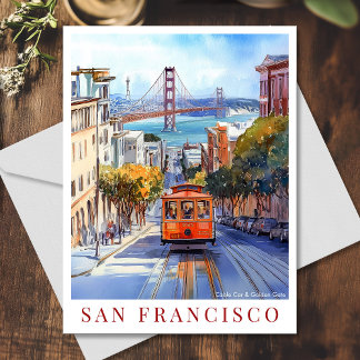 Cartão Postal De Festividades Portão do Ouro California São Francisco
