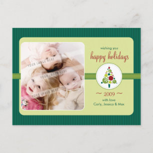 Cartão Postal De Festividades PÓS-CARTÃO FOTO: árvore moderna L5