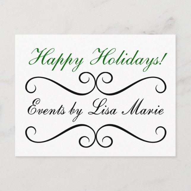 Cartão Postal De Festividades Postais de Festas de Fim de Ano (Frente)