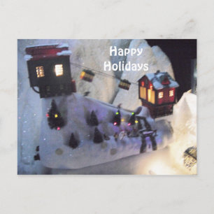Cartão Postal De Festividades Postar Ski Slope da Placa