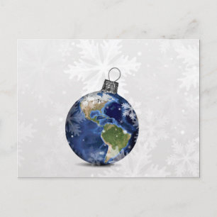 Cartão Postal De Festividades PostCard corporativo de férias na Terra