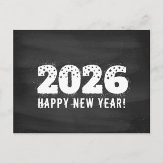 Cartão Postal De Festividades Postcard with text of 2026 on chalkboard. New year