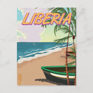 Cartão Postal De Festividades Poster de viagens de férias da Libéria