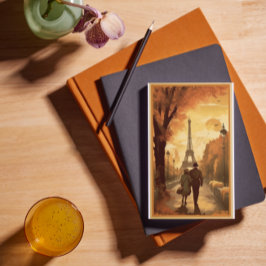 Cartão Postal De Festividades Poster de viagens, Romance em Paris personalizável