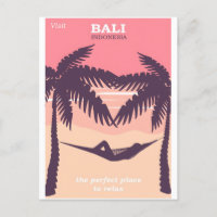 Poster vintage Bali Indonésia