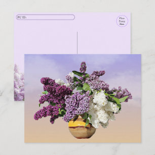 Cartão Postal De Festividades Posto - Buquê de Lilacs