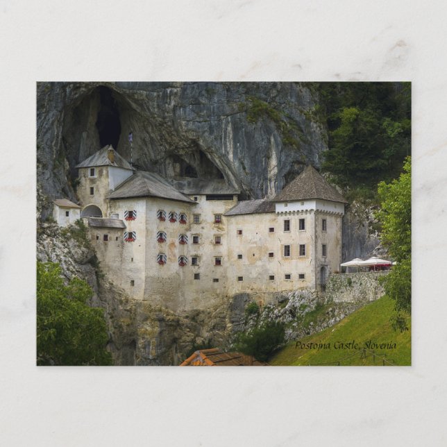 Cartão Postal De Festividades Postojna Castle, Eslovênia (Frente)