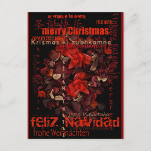 Cartão Postal De Festividades Potpouri World Christmas Navidad Noel Postcard