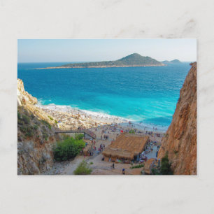 Cartão Postal De Festividades Praia de Antalya Eyebrow Kaputas .Turquia