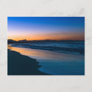 Cartão Postal De Festividades Praia de Belongil logo após o pôr do sol, Byron Ba