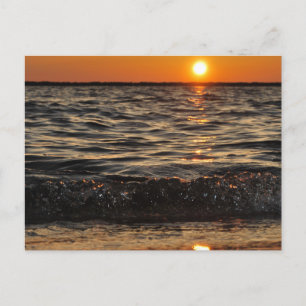 Cartão Postal De Festividades praia do pôr do sol