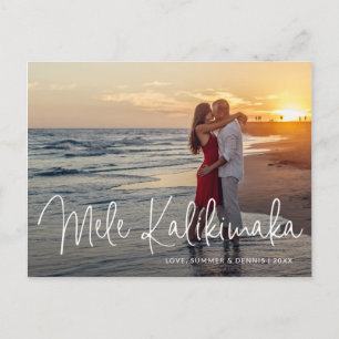Cartão Postal De Festividades Praia Mele Kalikimaka Foto Natalino Elegante