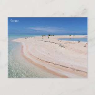 Cartão Postal De Festividades Praia tropical de Rangiroa