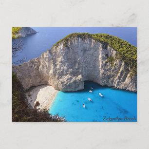 Cartão Postal De Festividades Praia Zakynthos, Grécia