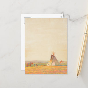 Cartão Postal De Festividades Prairie Evening por Maynard Dixon