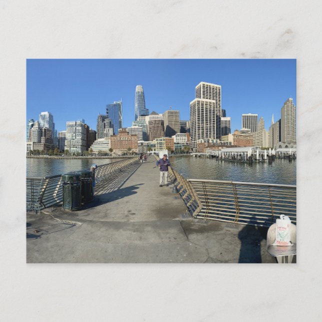 Cartão Postal De Festividades Preguiçoso São Francisco domingo manhã Embarcadero (Frente)