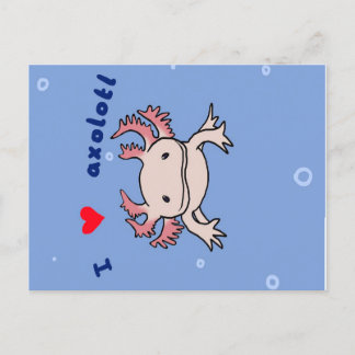 Cartão Postal De Festividades Presente Axolotl| Axolotl Cute Para Aniversário