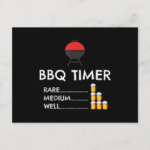 Cartão Postal De Festividades Presente de CHURRASCO do Timer Barbecue Engraçado