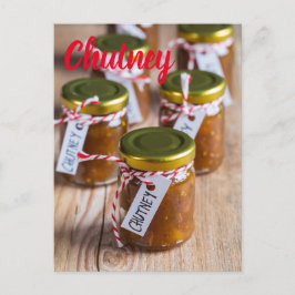 Cartão Postal De Festividades Presente de cozinha de abacaxi de cebola de Chutne