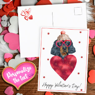 Cartão Postal De Festividades Presente de Dia dos Namorados Amante de Cães Sette
