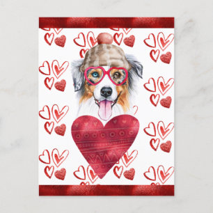 Cartão Postal De Festividades Presente de Dia dos Namorados para Amante de Cães