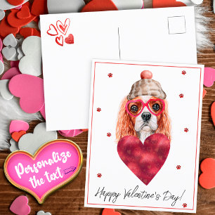 Cartão Postal De Festividades Presente de Dia dos Namorados para Amantes de Cães