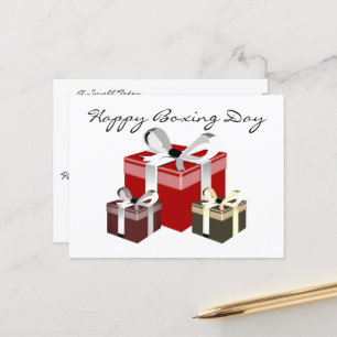 Cartão Postal De Festividades Presente de Funcionário no Dia de Boxing
