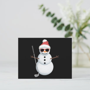 Cartão Postal De Festividades Presente de Golfe de Natal Bola de Golfe Homem de 