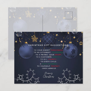 Cartão Postal De Festividades Presente de Natal
